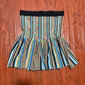 BCBGMaxAzria Multicolor Striped strapless top